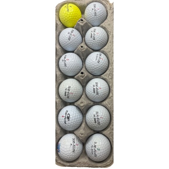 Lot Of 24 Used Golf Balls Top-Flite XL Distance & More Mixed Colors 95d - Picture 3 of 4